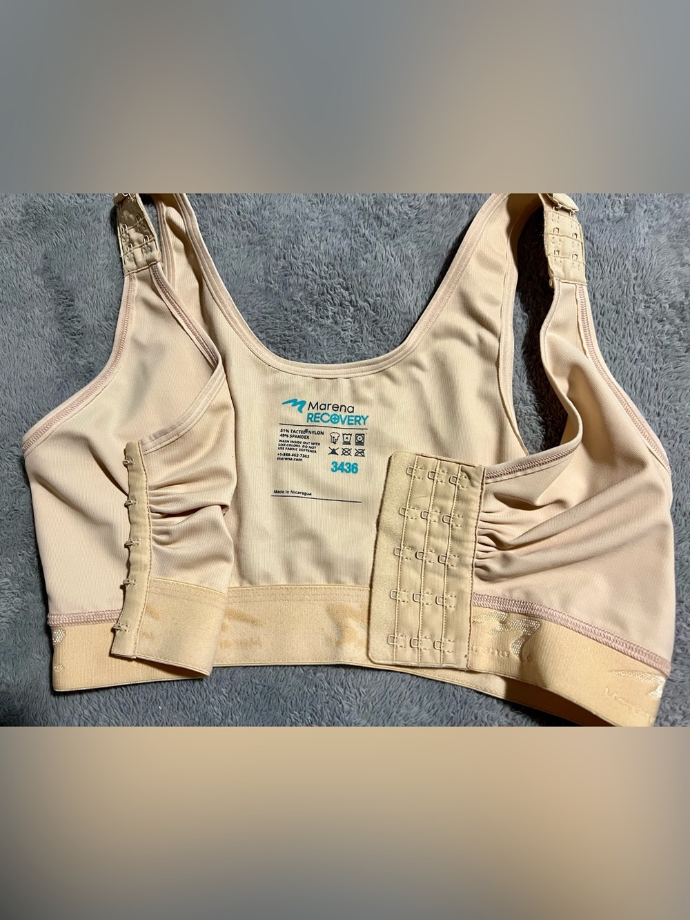 Marena Recovery Post-Surgery Compression Bra in Beige